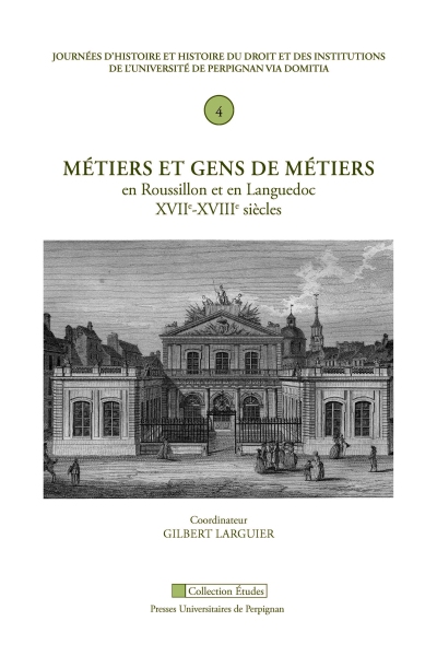 Couverture du livre Métiers et gens de métiers en Roussillon