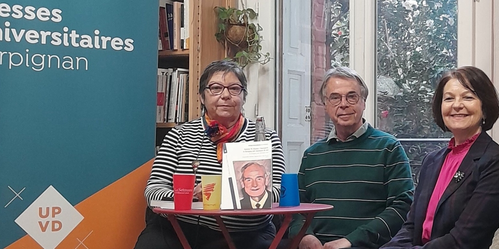 Rencontre du 21 février 2025 à la llibreria catalana autour de Badia i Margarit - Mercè Pujol, Christian Lagarde et Immaculada Fàbregas