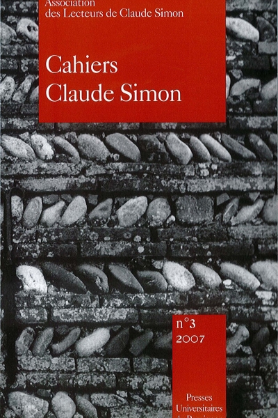 Couverture des Cahiers Claude Simon 3