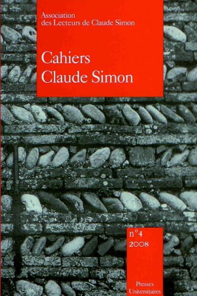 Couverture des Cahiers Claude Simon 4
