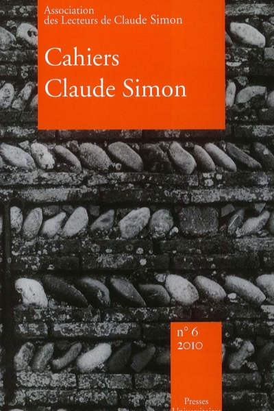 Couverture des Cahiers Claude Simon 6