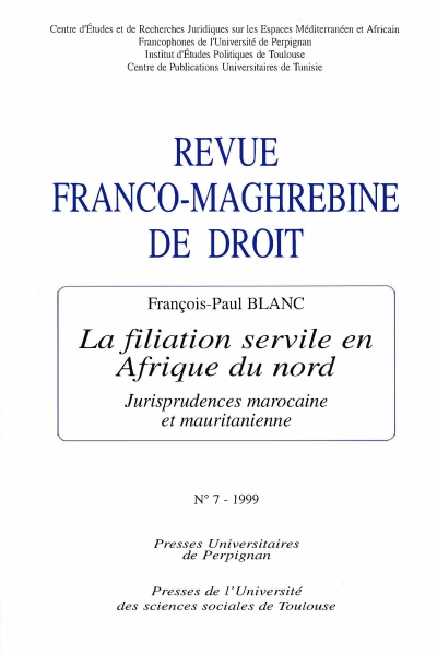 Couverture de la revue RFMD 7