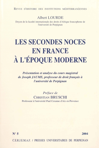 Couverture du livre Les secondes noces en France