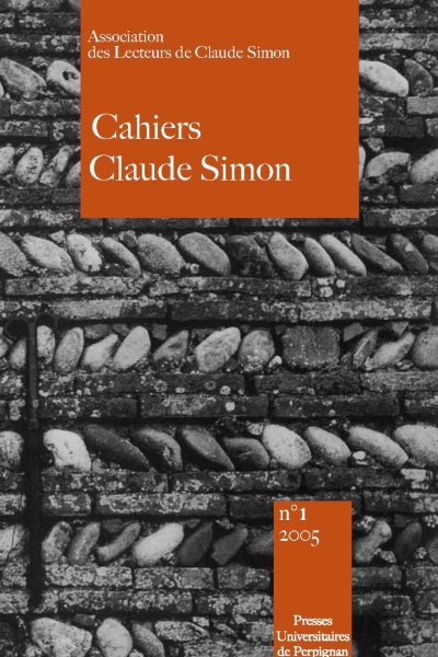 Couverture des Cahiers Claude Simon 1