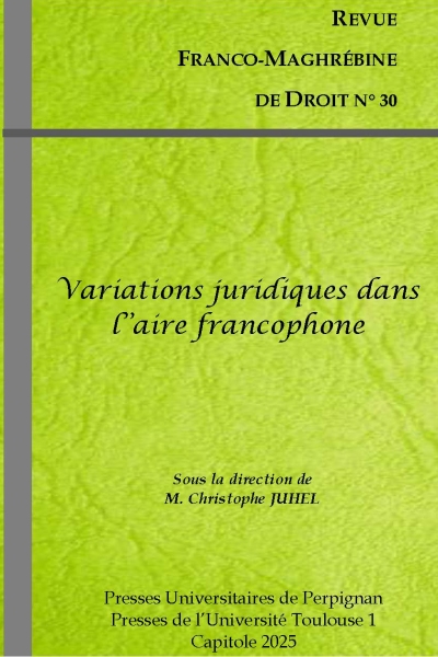 Couverture du livre Variations juridiques RFMD 30