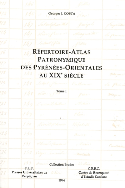 Couverture du livre Répertoire atlas patronymique