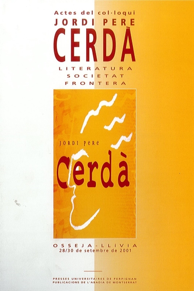 Couverture des actes du colloque sur Jordi Pere Cerda